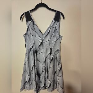 Worthington Black and White Geometric Dress Size 12P